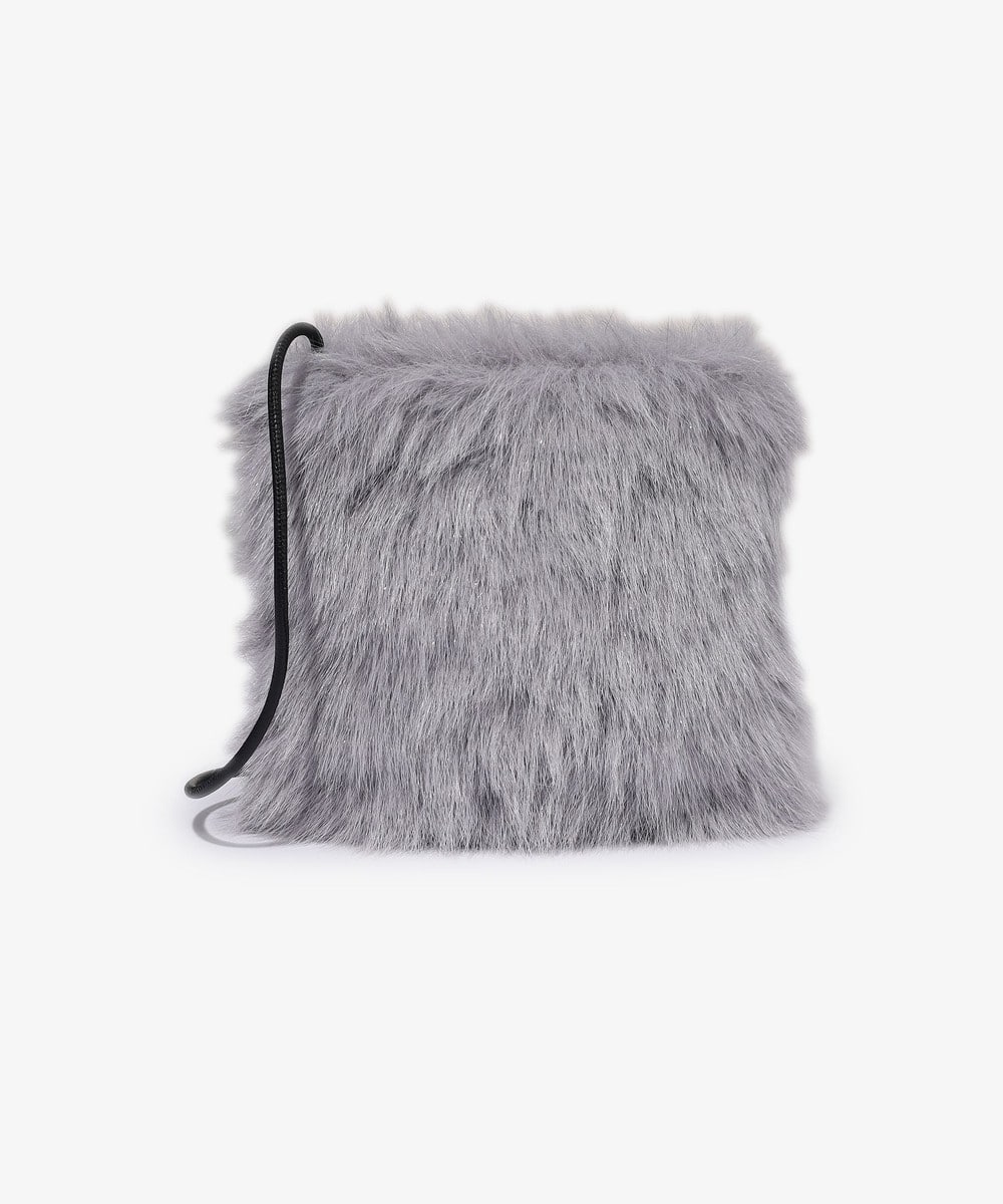 ショルダーバッグ ラメフェイクファーサコッシュ