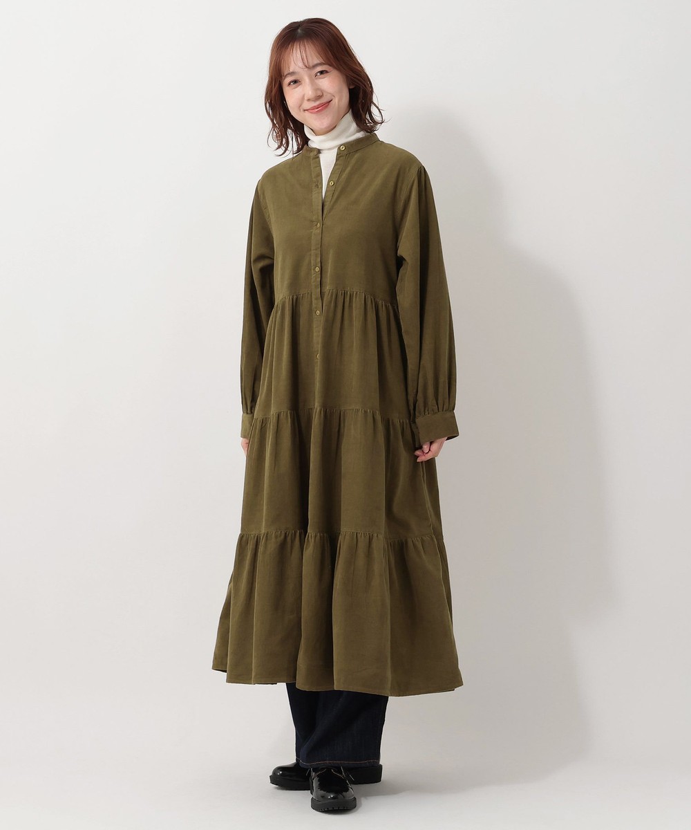 ワンピース コーデュロイワンピース