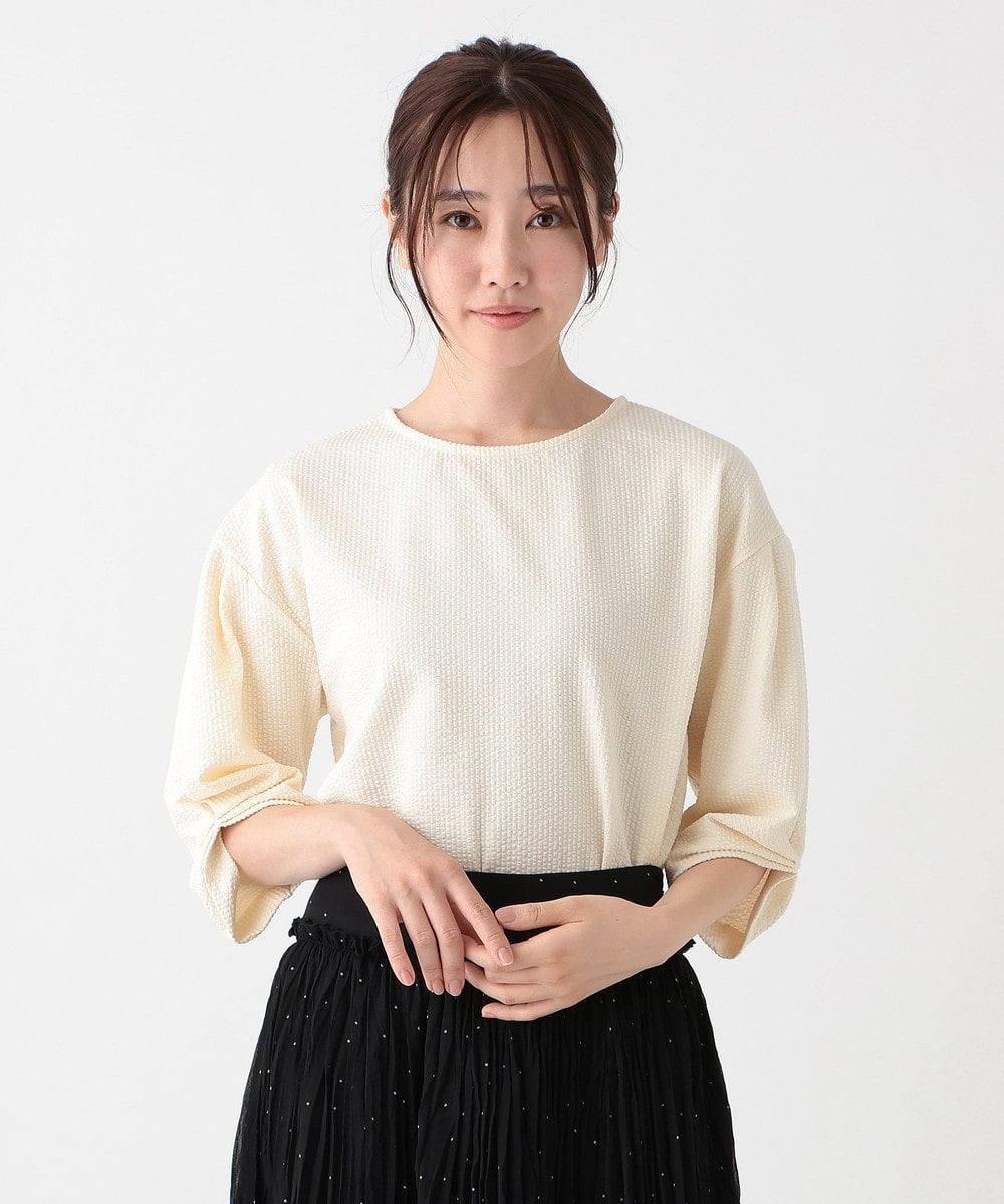 Tシャツ・カットソー サッカー袖タックプルオーバー