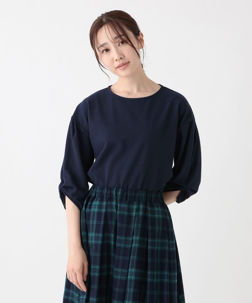 Tシャツ・カットソー サッカー袖タックプルオーバー