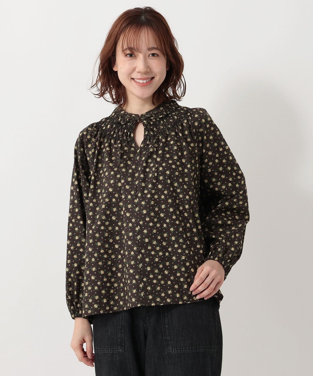 シャツ・ブラウス シャーリングブラウス/リバティプリント