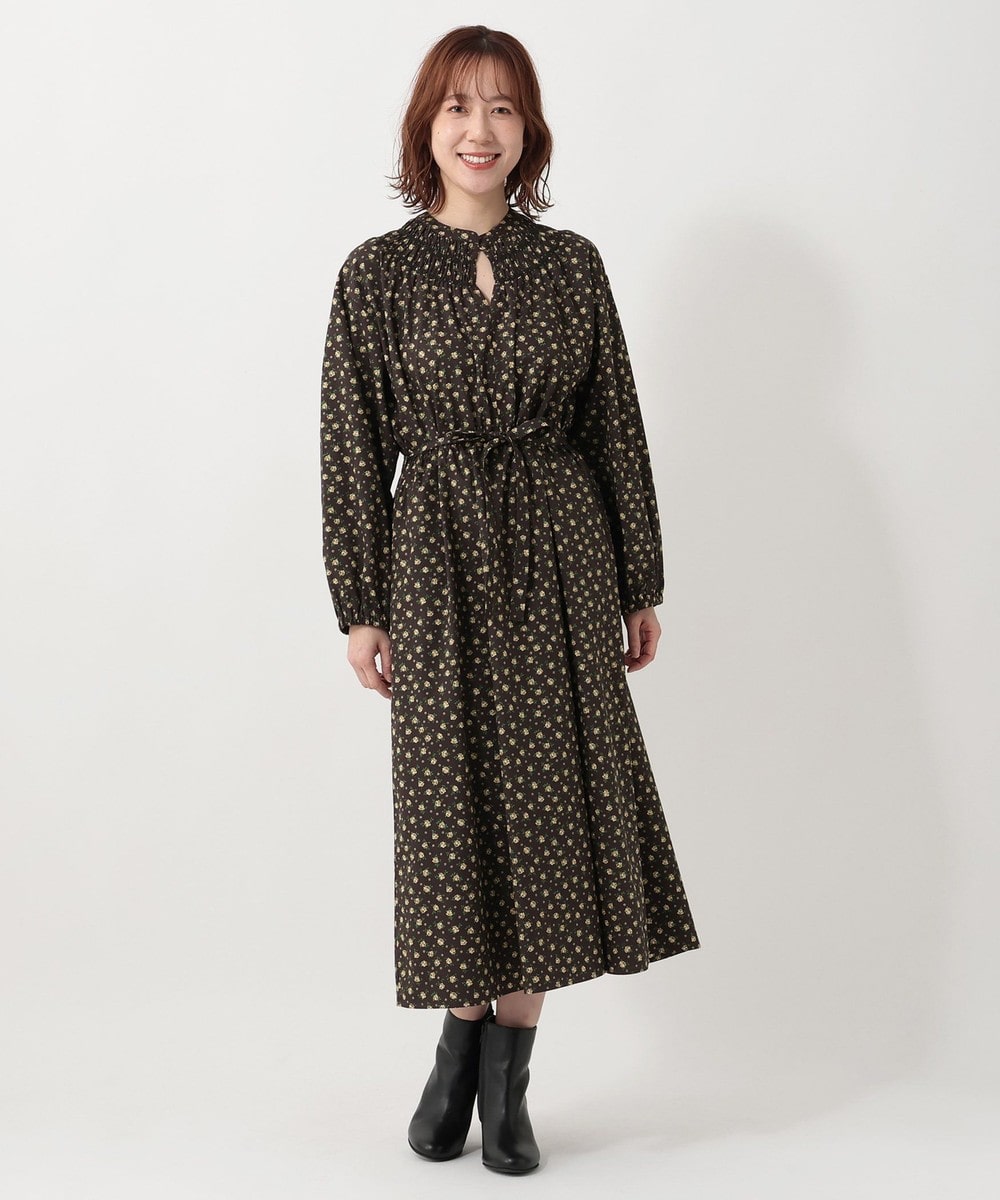 極美品✨️ヌキテパ リバティプリント シャーリング ワンピース 2024SS