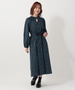 シャーリングワンピース/リバティプリント