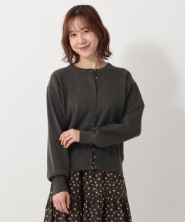 くるみボタンカーディガン/リバティプリント