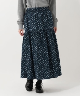 切替スカート/リバティプリント