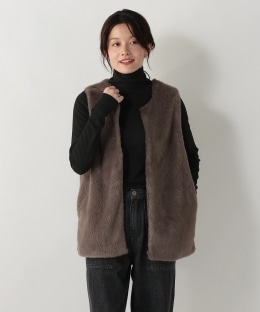 フェイクファーミドルベスト