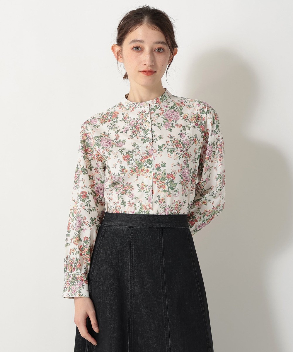 シャツ・ブラウス 【オンラインストア限定】バンドブラウス/リバティプリント