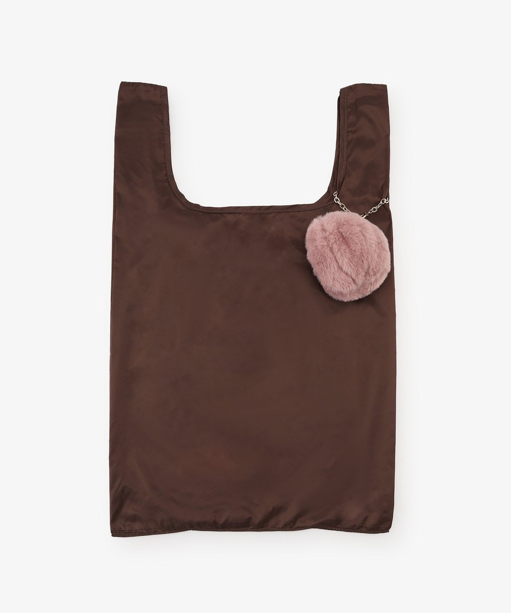 エコバッグ・保冷バッグ フェイクファーポーチ付きショッピングバッグ