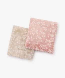 ボタニカルマイクロファイバーフェイスタオル2枚セット