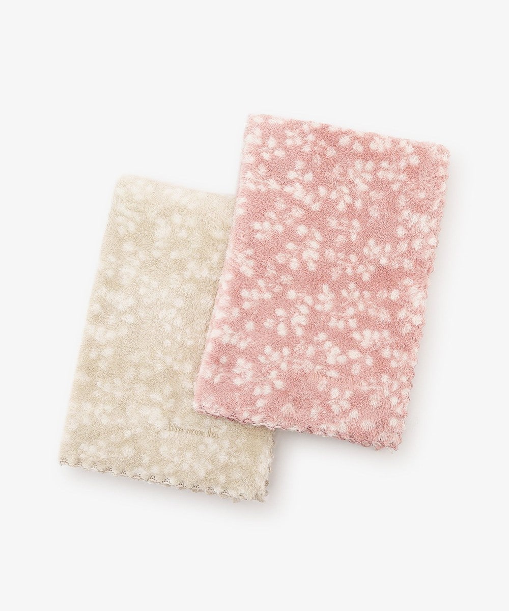 フェイスタオル・バスタオル ボタニカルコンパクトバスタオル2枚セット