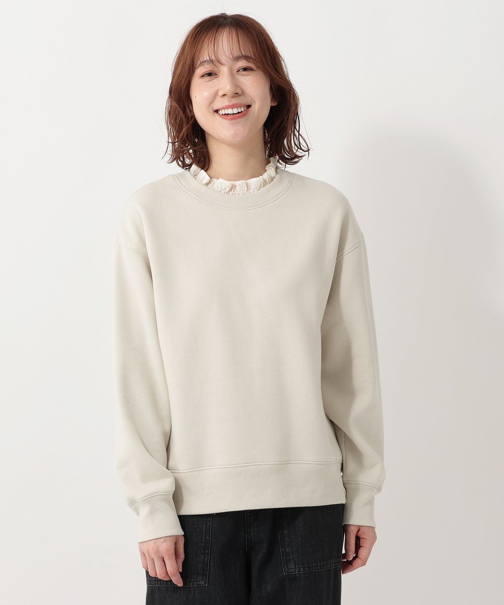 Tシャツ・カットソー フリルカラースウェットプルオーバー