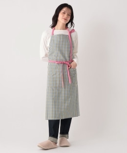 ギンガムチェックエプロン