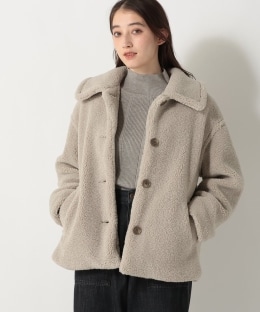 襟付きボアコート