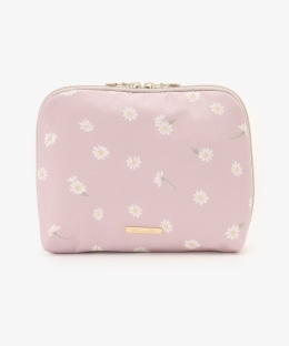 フラワー仕切り付きマルチポーチ