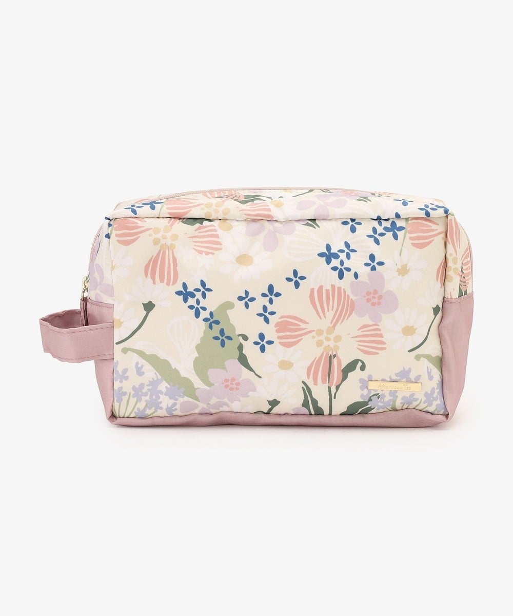 ポーチ・ティッシュポーチ・巾着 フラワースクエアポーチ