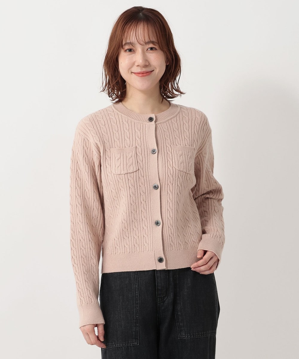 ニット ミニケーブルニットカーディガン
