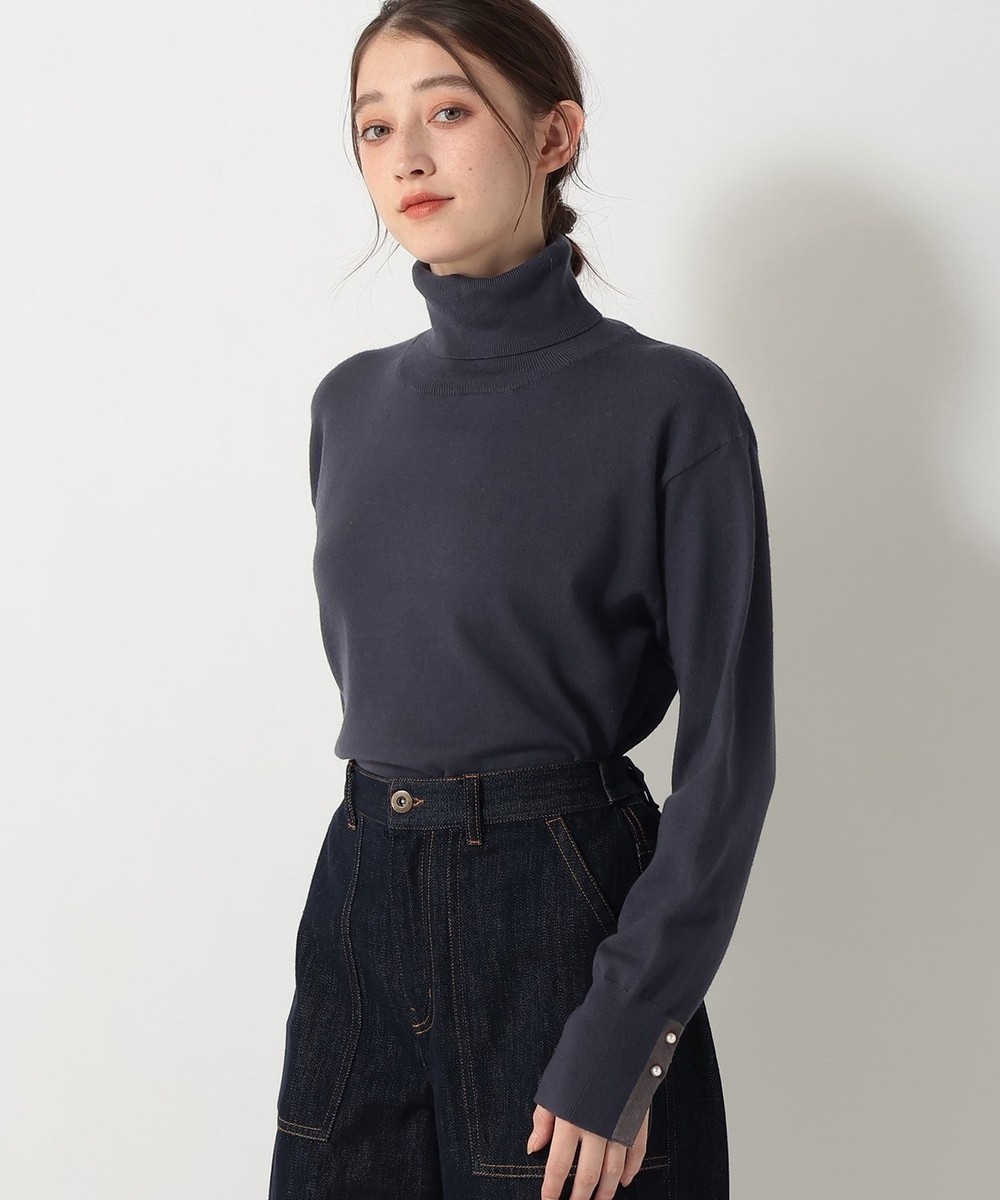 ニット タートルネックプルオーバー