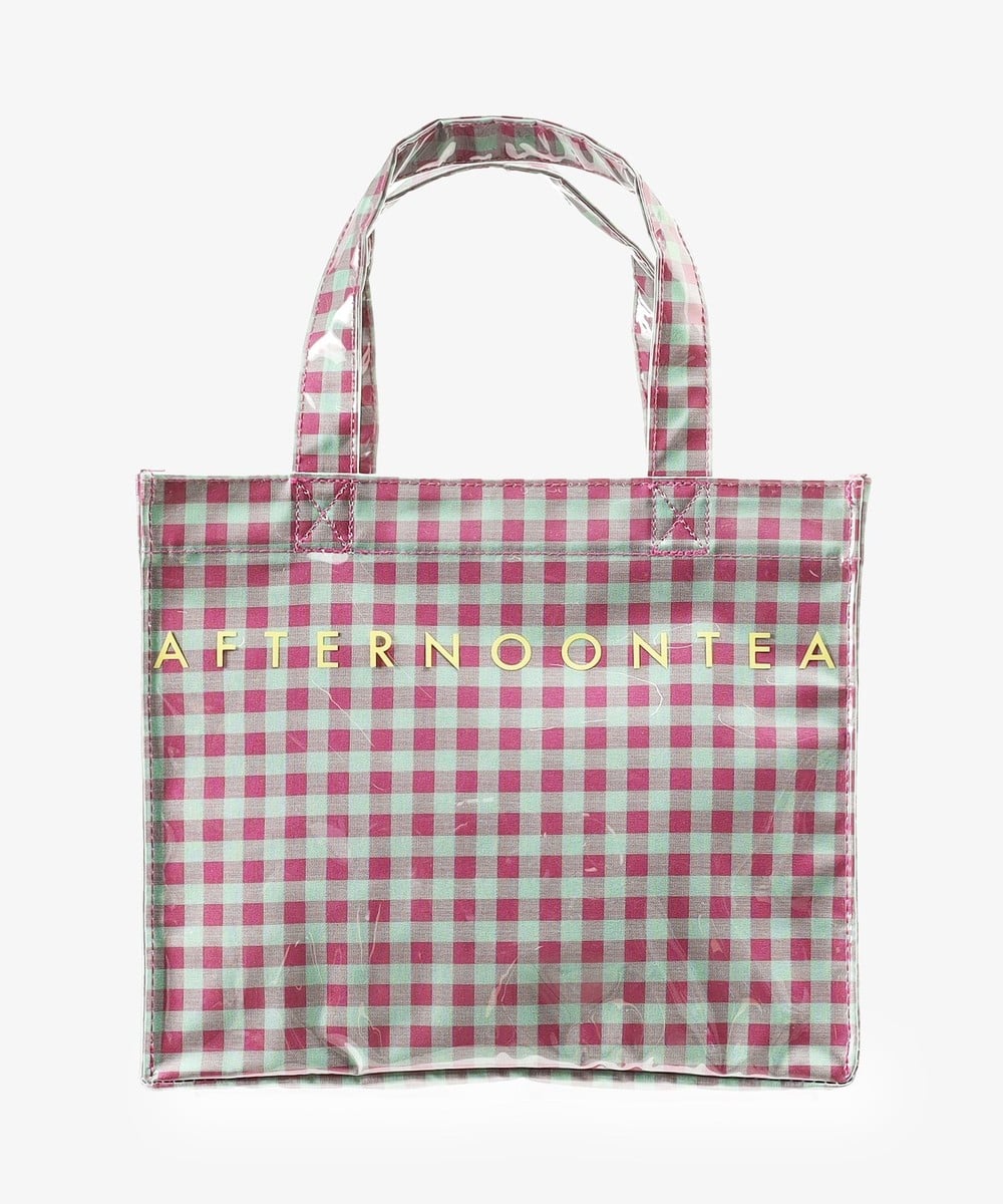 トートバッグ ギンガムチェックビニルミニトートバッグ