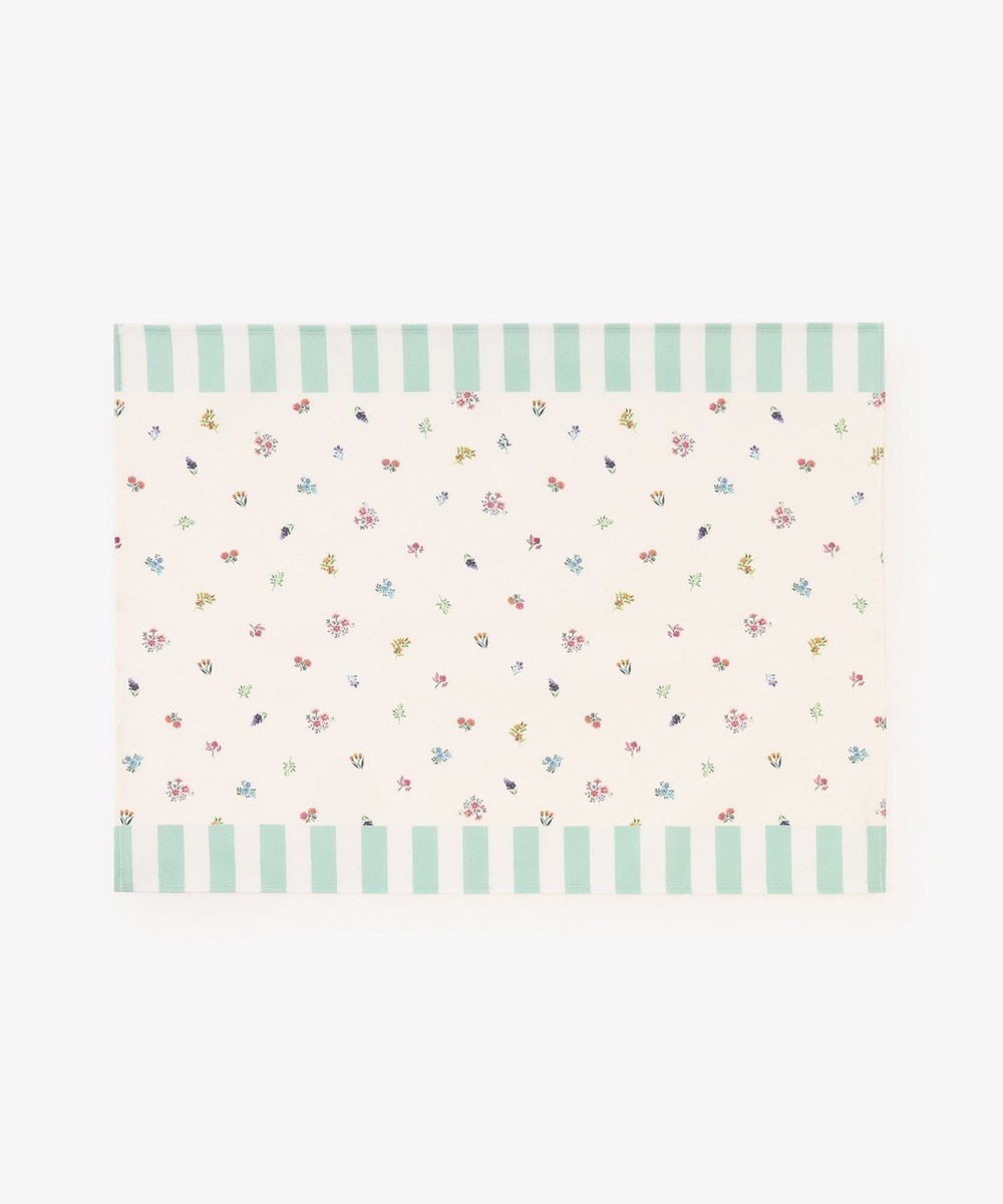 ランチョンマット・コースター・トレー 小花ストライプラミネートランチョンマット