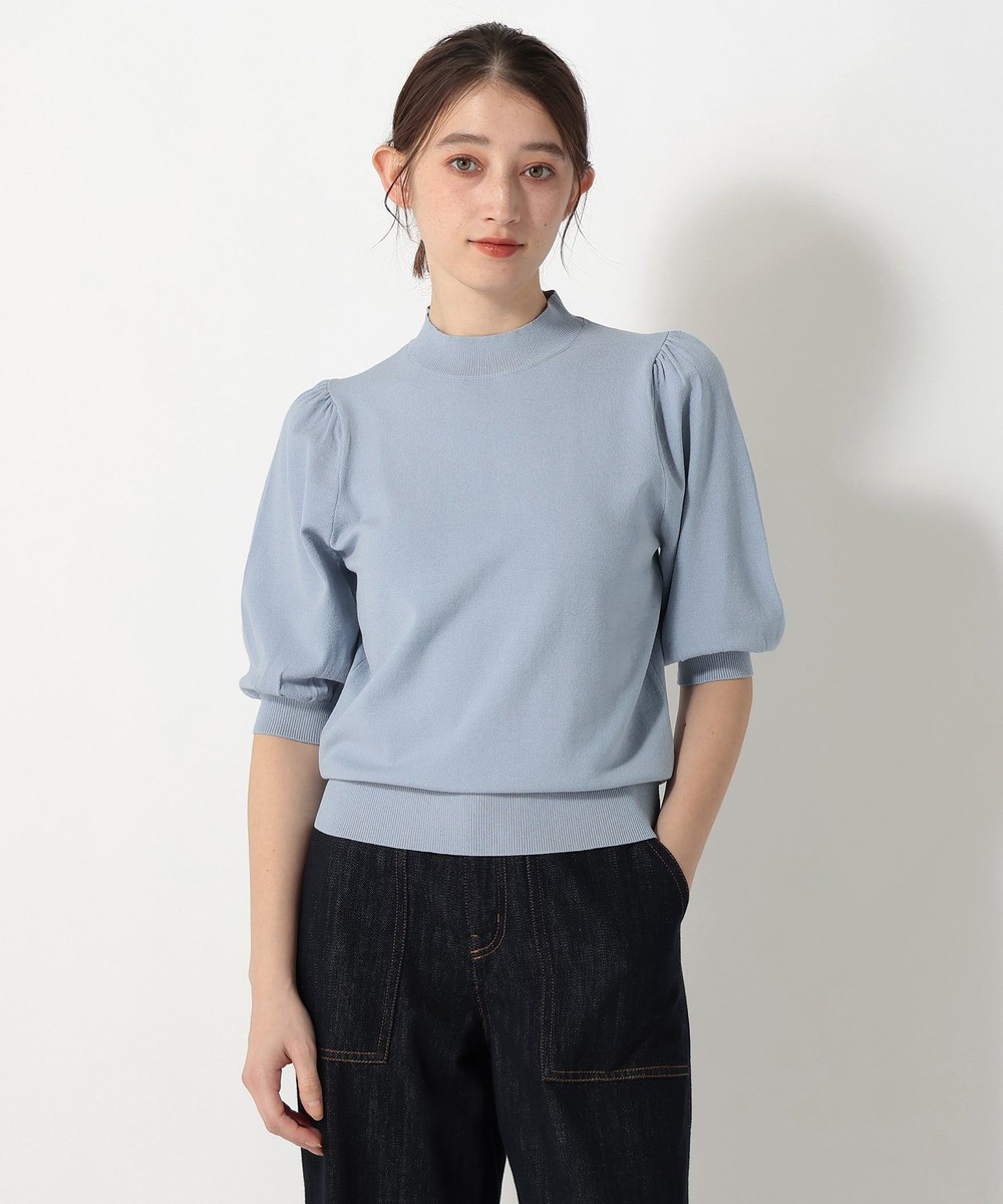 ニット トリプルケアパフスリーブプルオーバー