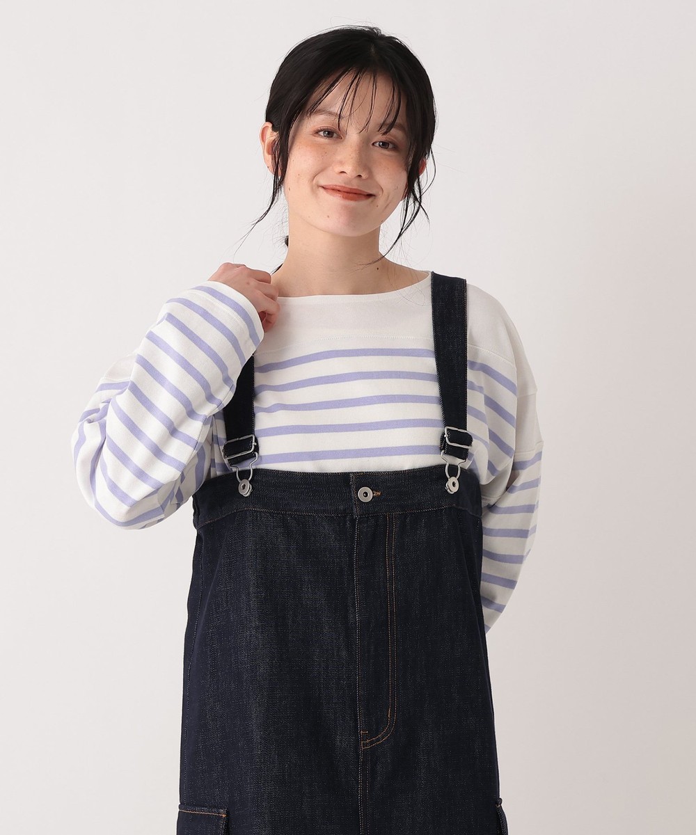 Tシャツ・カットソー MON JOURNALパネルボーダープルオーバー