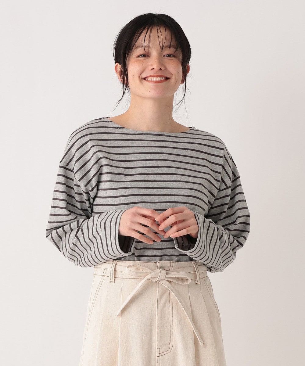 Tシャツ・カットソー MON JOURNAL配色ボーダープルオーバー