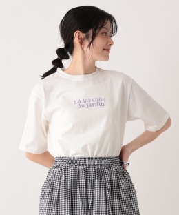 MON JOURNALタイポグラフィープリントTシャツ