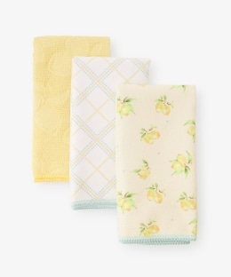 レモンマイクロファイバーディッシュクロス3枚セット