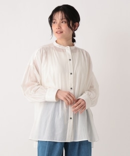 インド綿ボイルバンドブラウス