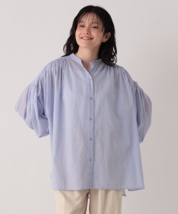 インド綿ボイルバンドブラウス
