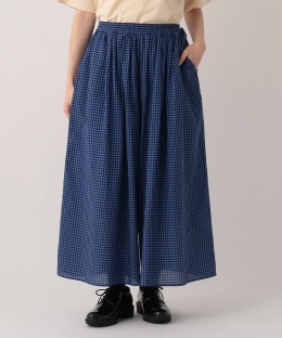 インド綿チェックスカーチョ