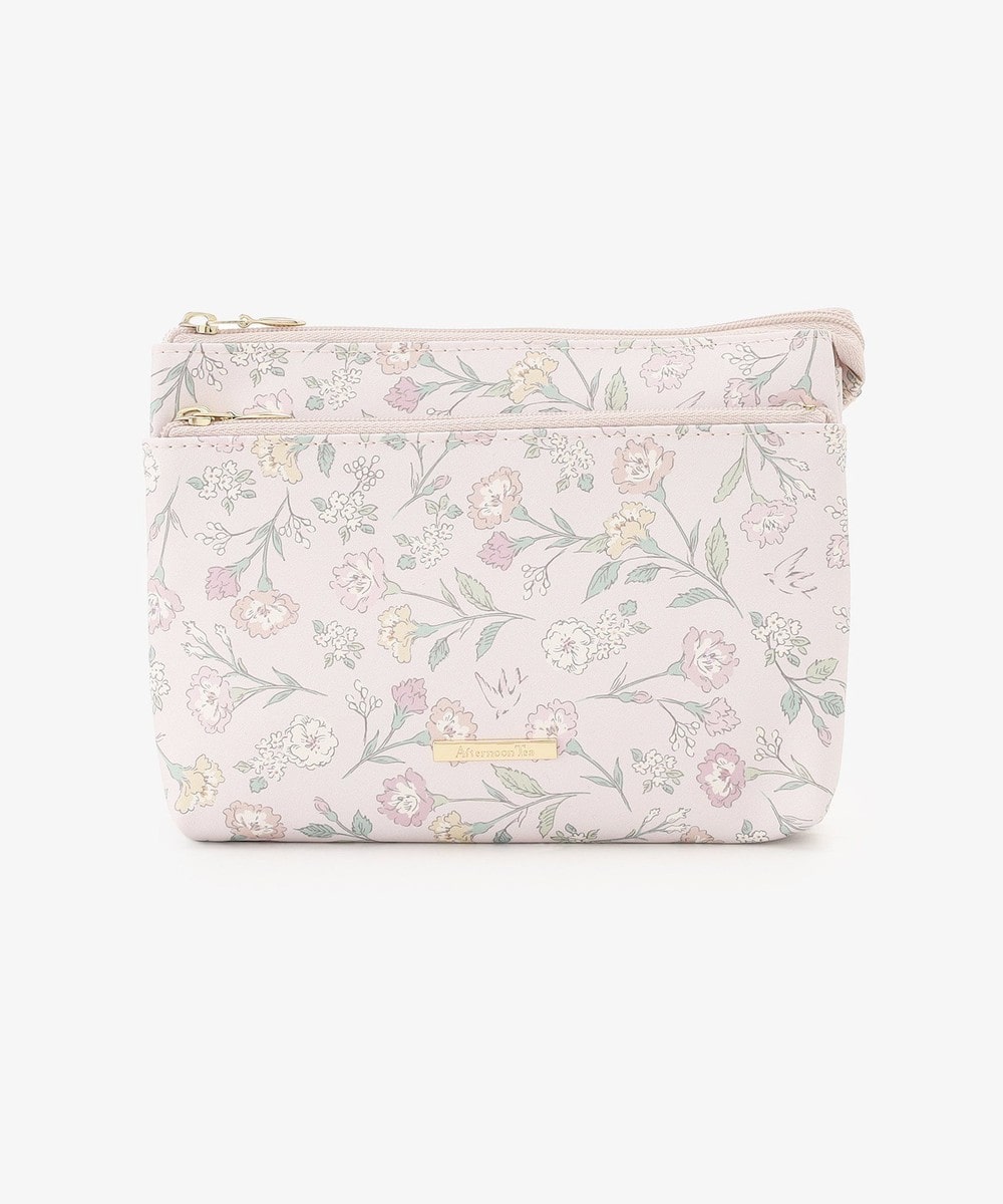 ポーチ・ティッシュポーチ・巾着 フラワーダブルポーチ