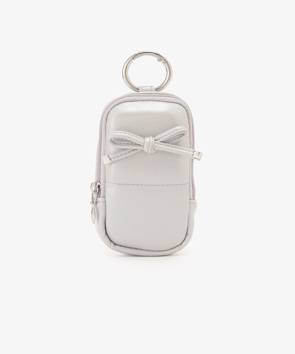 ポーチ・ティッシュポーチ・巾着 フェイクレザーリボンリップポーチチャーム