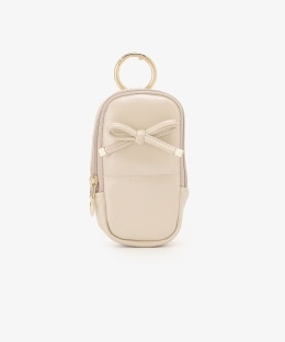 フェイクレザーリボンリップポーチチャーム