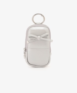 フェイクレザーリボンリップポーチチャーム