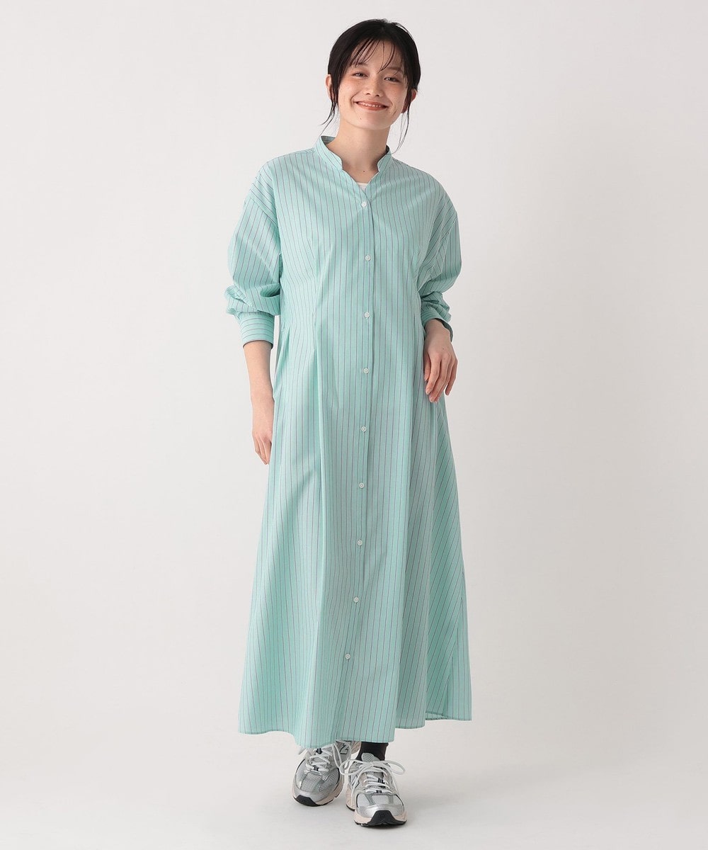 ワンピース ストライプブロードスキッパーワンピース