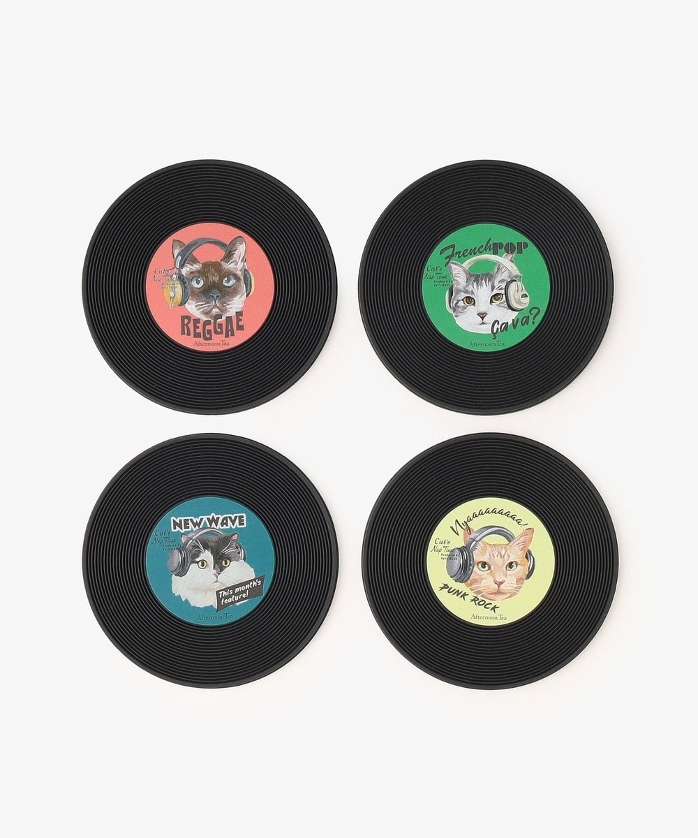 ランチョンマット・コースター・トレー コースター4個セット/Cat's NapTime