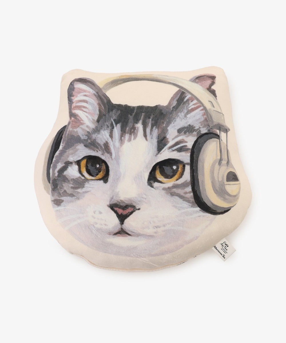 クッション・マット・トイレタリー ダイカットクッション/ヘッドフォン/Cat's NapTime