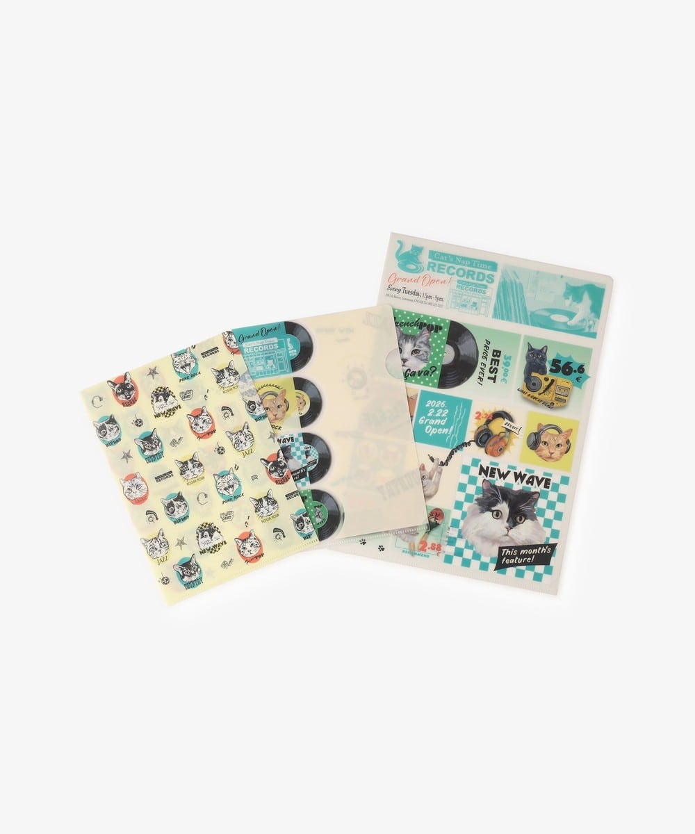 文房具・ステーショナリー小物 ファイル3枚セット/Cat's NapTime