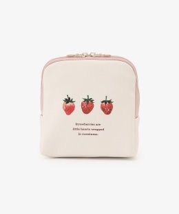 ストロベリーラウンドフォルドポーチ