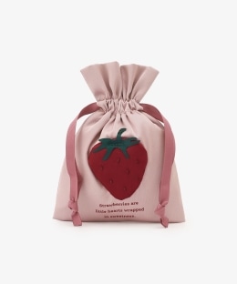 ストロベリー巾着ポーチ