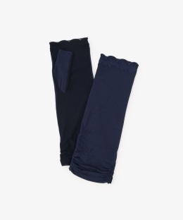 スカラップ刺繍UVアームカバー/ショート/接触冷感