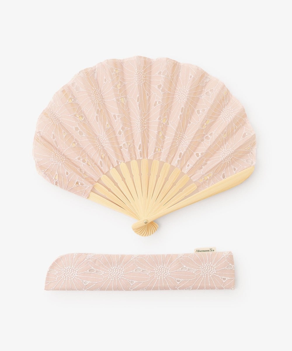 ファッション小物 フラワーレース扇子