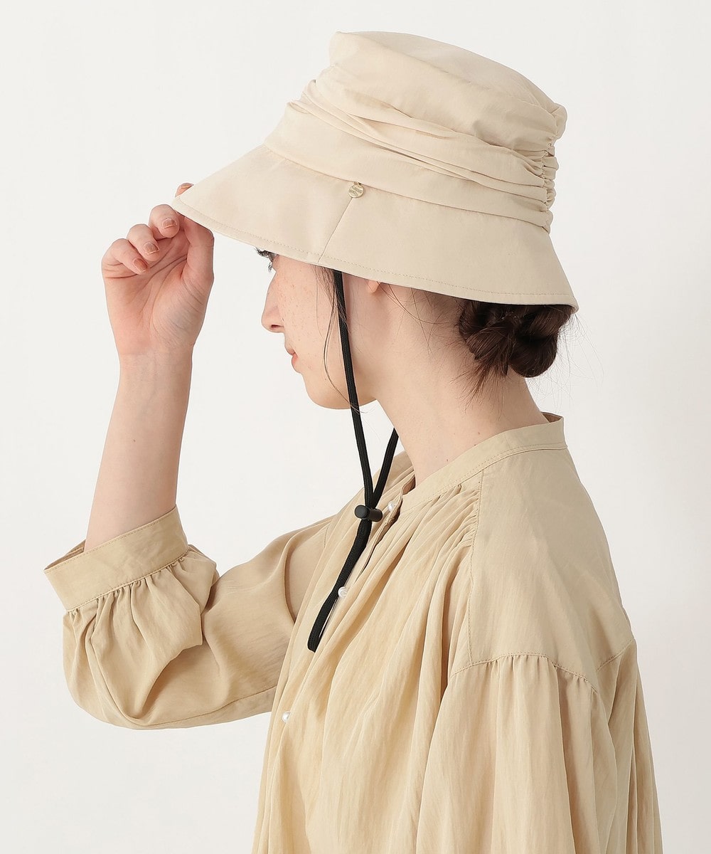 帽子 ギャザーUVバケットハット