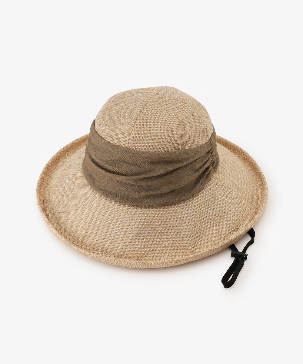 帽子 ギマギャザーエッジアップUVハット
