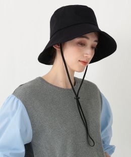 ツバ広UVバケットハット