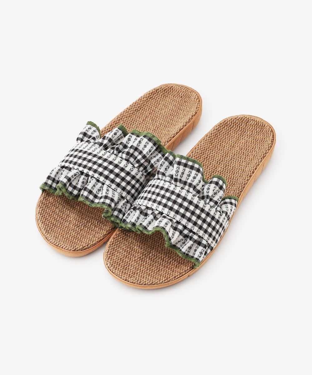 ルームシューズ・スリッパ チェックルームシューズ