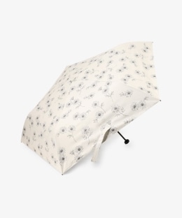 【UVカット率・遮光率100%生地使用】ラインフラワー軽量晴雨兼用折りたたみ傘 日傘