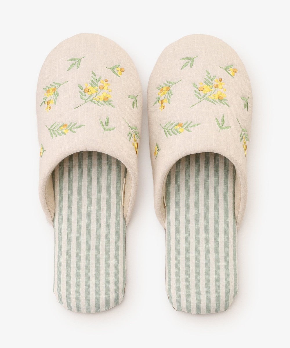 ミモザ刺繍ルームシューズ | アフタヌーンティー公式通販サイト