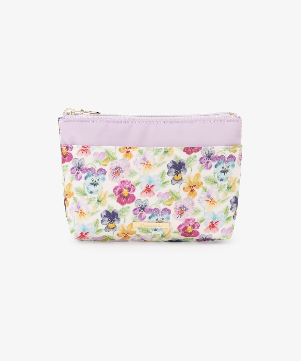 ポーチ・ティッシュポーチ・巾着 ポケット付きポーチ/リバティプリント